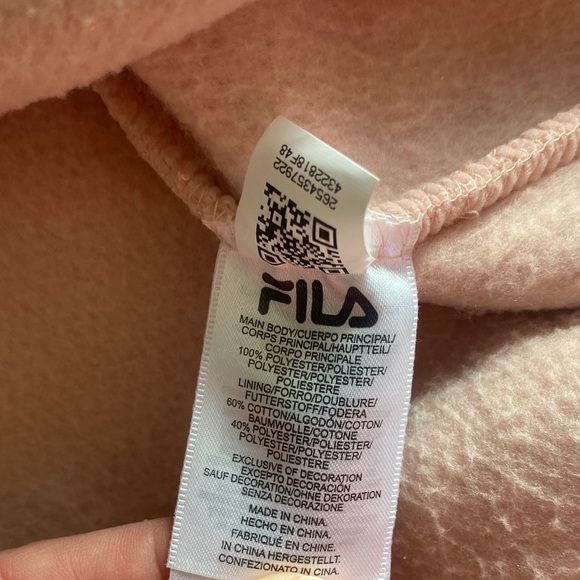Fila Women’s Soft Pink Fleece Pullover Jacket - Picture 5 of 6